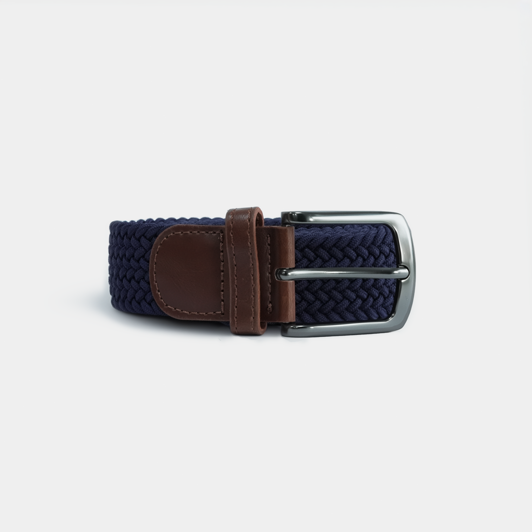 Correa nylon elastica Azul Navy - Café