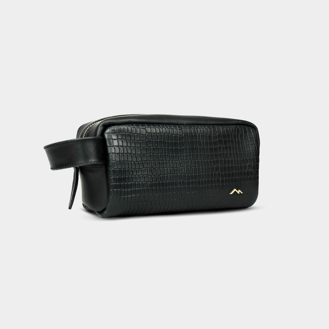 Neceser negro croco